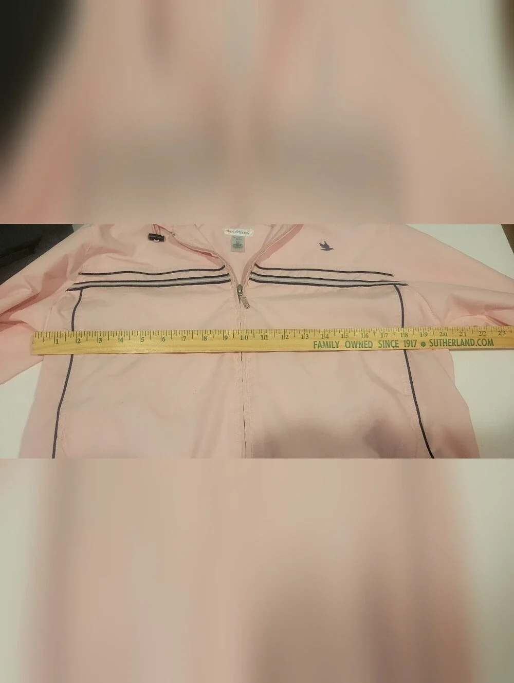 Size Sm NWOT Spirit Light Pink Hooded Jacket with Navy Trim And Matching Pants - Picture 6 of 11